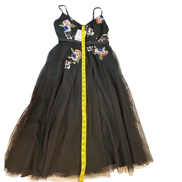 NWT - Little Mistress Petite Black Floral Dress - US Size 2 - Picture 7 of 13